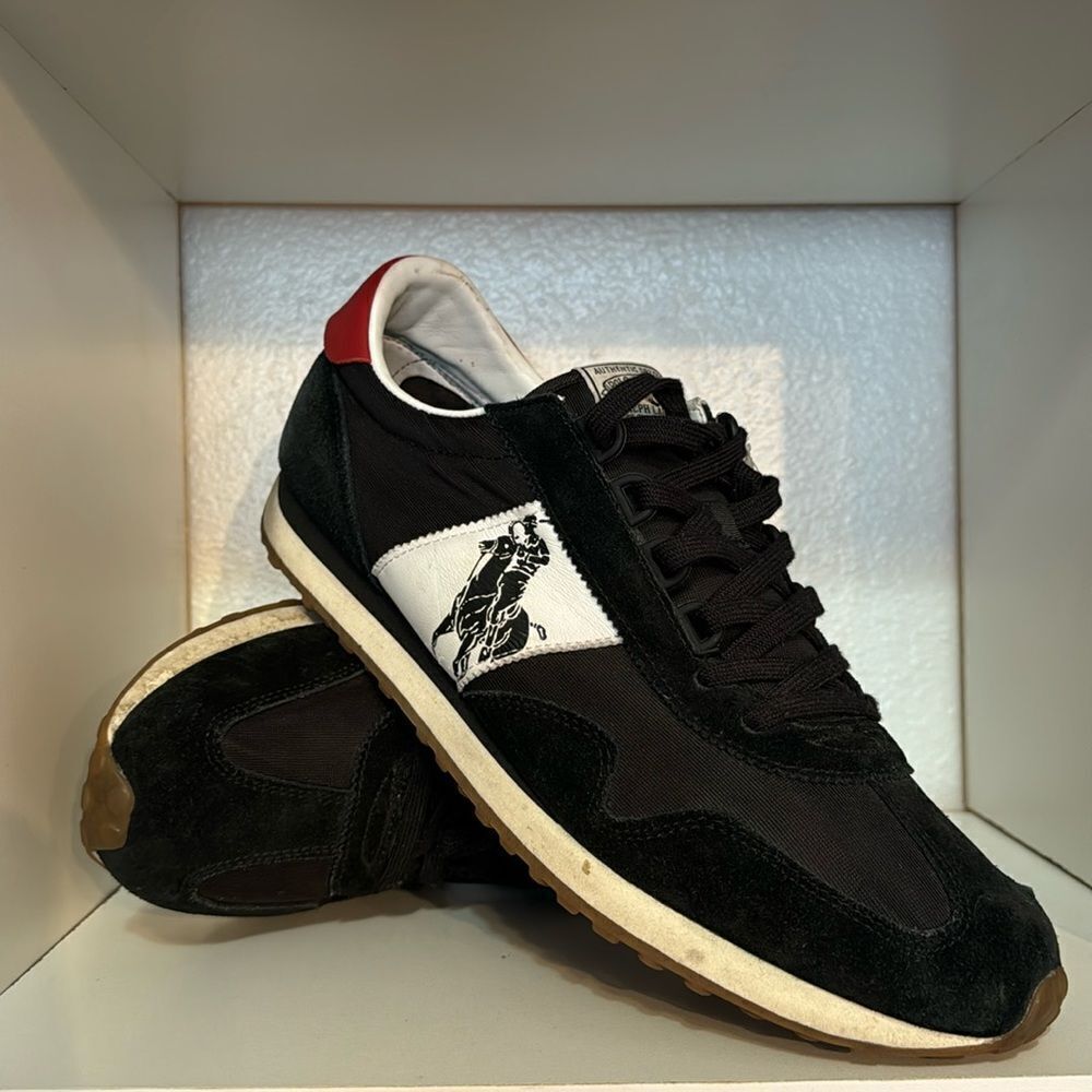 Polo Ralph Lauren Polo Sport Athletics Sneakers Black White Red Retro Streetwear